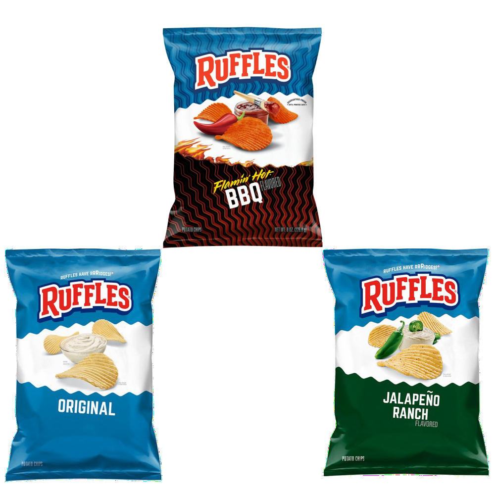 Assorted Ruffles – 66g – 2 for $4.50