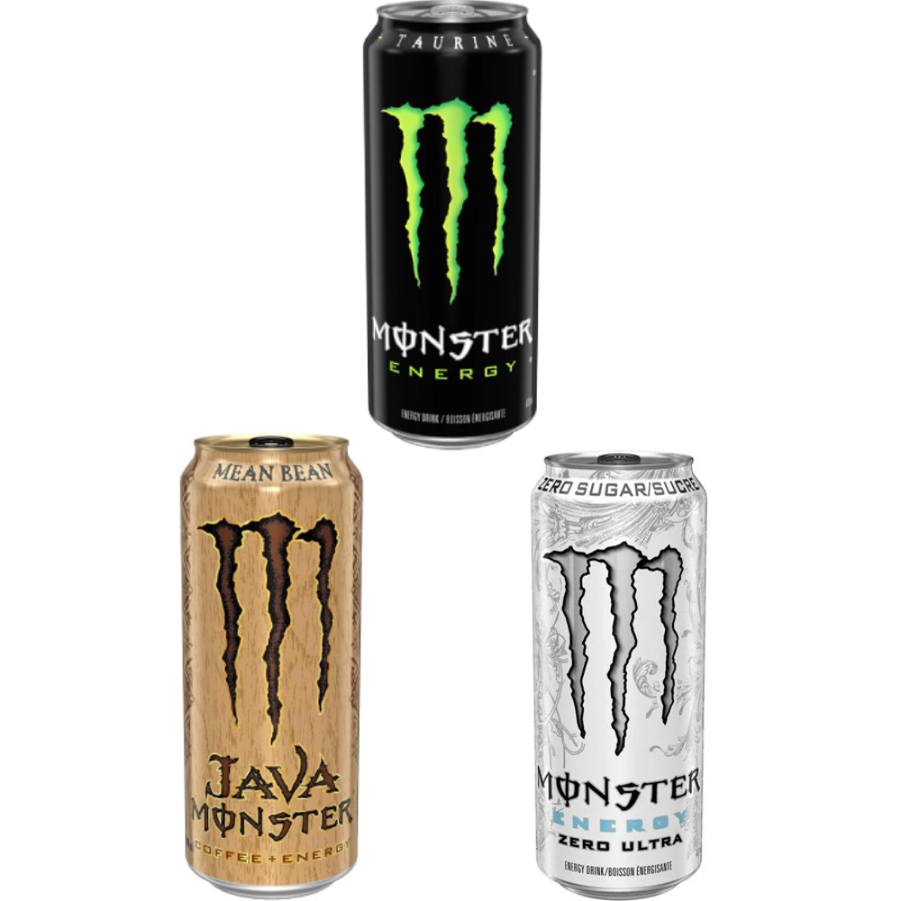 Assorted Monster Energy – 473ml – 3 for $8